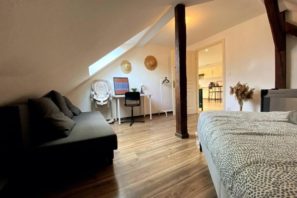 10Min Bus Strasbourg Centre-Parking Prive-Wifi-Tv Apartment Bischheim Exterior photo